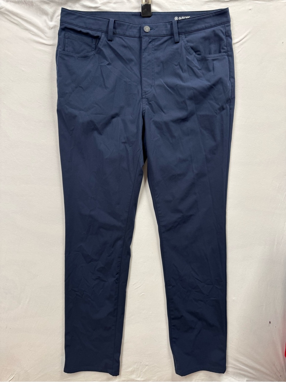 G/Fore Mens Golf Tour 5 Pocket Pants Straight Leg Size 36x32 Navy Blue Athletic